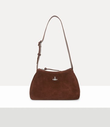 Vivienne Westwood Kate Shoulder Bag Leather Chocolate-brown