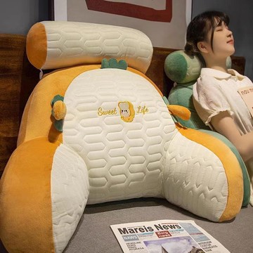 熱門推薦 臺貨現出  護腰靠枕 床頭靠墊軟包 辦公室護腰靠枕 大靠背沙發 抱枕 護脊椎枕 休閒娛樂 高顏值 送禮物