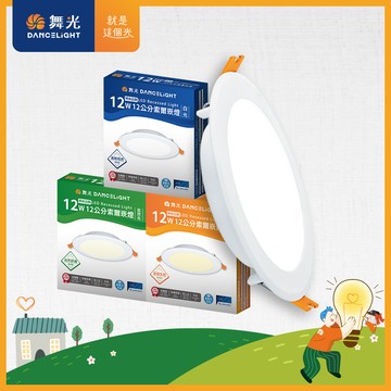 舞光超薄均光led索爾崁燈12w 崁孔 12cm(白光/自然光/黃光)
