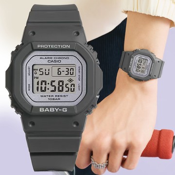 CASIO 卡西歐 BABY-G 柔和優雅色調 輕薄 方形 電子錶 BGD-565SC-1