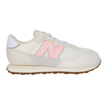 NEWBALANCE 女小童復古慢跑鞋-WIDE-復古 慢跑 237系列 NB IH237WP 白粉灰