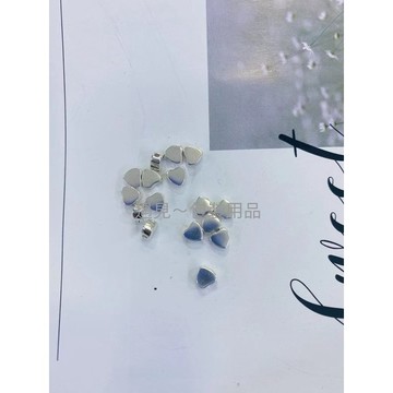 遇見～純銀925 銀配件 隔珠 純銀配件 925純銀 配件 手作 通孔配件 串珠 diy 銀飾 愛心通孔愛心吊墜