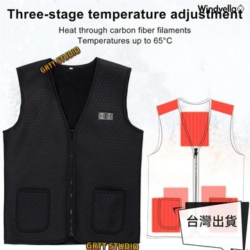 免運 [戶外優品]電熱馬甲發熱衣服加熱發熱背心智能保暖馬甲男女通用（頻道）