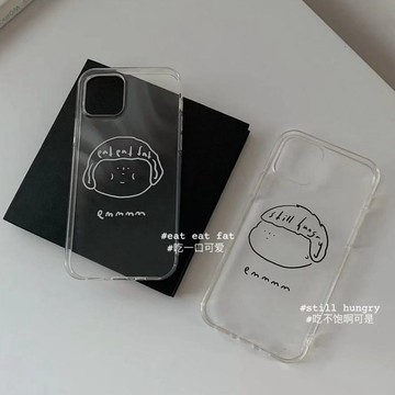 ✦Closed✦喝水都會胖 iPhone 17 16 15 14 13 Pro Max 透明 可愛情侶 手機殼 保護殼