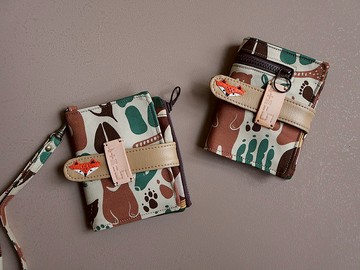 【fabric wallet】大地狐狸 布短夾/中短夾