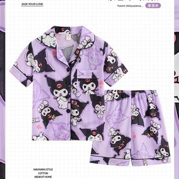 【臺灣-出貨】夏季兒童睡衣男女童高級卡通開衫薄短袖短褲中大童💖空調家居服