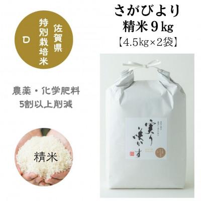 ふるさと納税 佐賀市 特別栽培米『さがびより』精米 9kg(4.5kg×2袋)