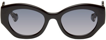 Gucci 黑色 Oval 太阳镜