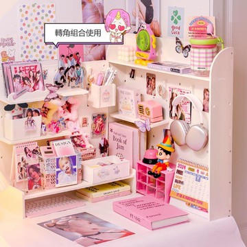 【台灣公司 可打統編】桌面洞洞板追星女孩小卡立牌書桌抽屜式收納盒吧唧谷子展示置物架 h8157