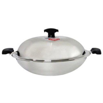 日本寶馬厚釜M8七層複合金雙耳炒鍋40cm