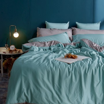 戀家小舖 台灣製鋪棉被套 兩用被 鋪棉兩用被套 極致淺綠 100%精梳棉 雙人鋪棉兩用被套 60支精梳棉 棉被套