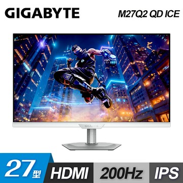 【GIGABYTE 技嘉】M27Q2 QD ICE 27型 量子點電競螢幕 白色【三井3C】