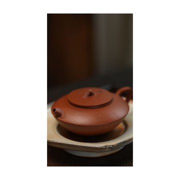 山系列 朱泥隱峰 宜興原礦紫砂壺家用高顏值泡茶壺茶具160cc