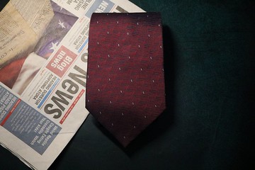 紅色小花真絲領帶婚禮宴會禮服necktie