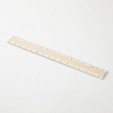 MIDORI 鋁木尺 15cm 象牙白