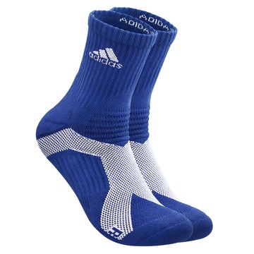 adidas 愛迪達 wucht P5.1極致高機能中筒運動襪  L  藍色 + 白色