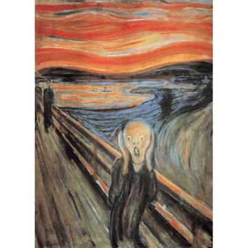 【拼圖貓】P2 - 名畫系列- 吶喊 (孟克MUNCH ) 台灣製 520片 夜光拼圖 K25-012