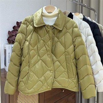 【米蘭精品】現貨+預購 頂級真羽絨外套90%鴨絨羽絨衣秋冬外套保暖上衣大碼休閒女裝-翻領女外套4色74mr74