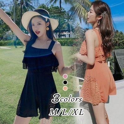 水着 レディース ワンピース バンドゥ 大きいサイズ 体型カバー キレイめ 水着 サロペット 夏 おしゃれ 小胸 ママ水着代 30代 40代 50代 通販 Lineポイント最大get Lineショッピング