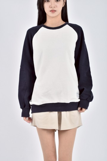 加購優惠(M) fifty pecent拼接白色長袖上衣