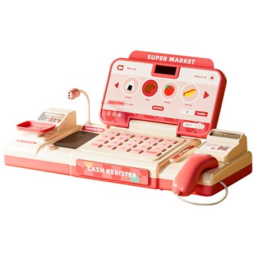 JoyNa - 超市收銀機兒童玩具 仿真收銀機 收銀機玩具 扮家家酒玩具-粉色