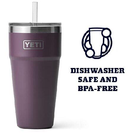 YETI Rambler 26 oz Straw Cup, Vacuum Insulated, Stainless Steel with Straw Lid, Nordic Purple並行輸入品