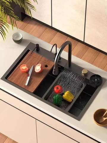 【店長推薦】貨到付款 廚房水槽 納米洗菜盆 304不銹鋼加厚