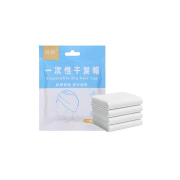 拋棄式毛浴巾 【加厚超吸水】一次性乾髮帽10入組 拋棄式浴帽 免洗乾髮帽 瞬吸乾髮巾 洗頭帽 包頭巾 免洗浴帽 毛巾