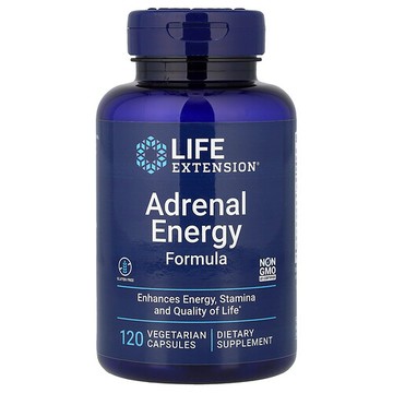 Life Extension, 腎上腺能量配方，120 粒素食膠囊。
