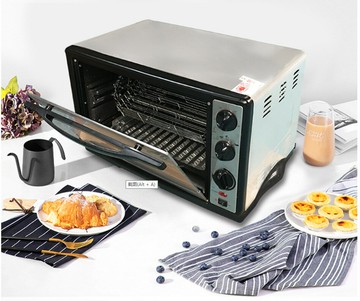 【台灣公司 超低價】110V伏60Hz立式控溫電烤箱烘焙多功能小蛋糕臺式蒸箱34升機械式