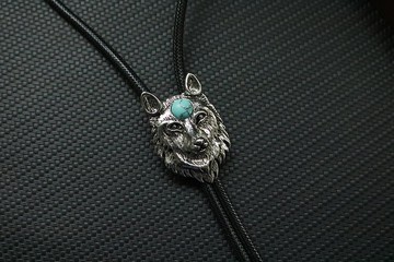 金属狼头松石襄坎保罗领带雅痞个性装束礼盒装