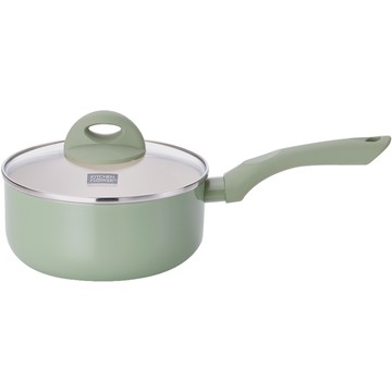 Kitchen Flower Cookin IH電磁爐彩色單柄鍋  1個  18cm  綠色