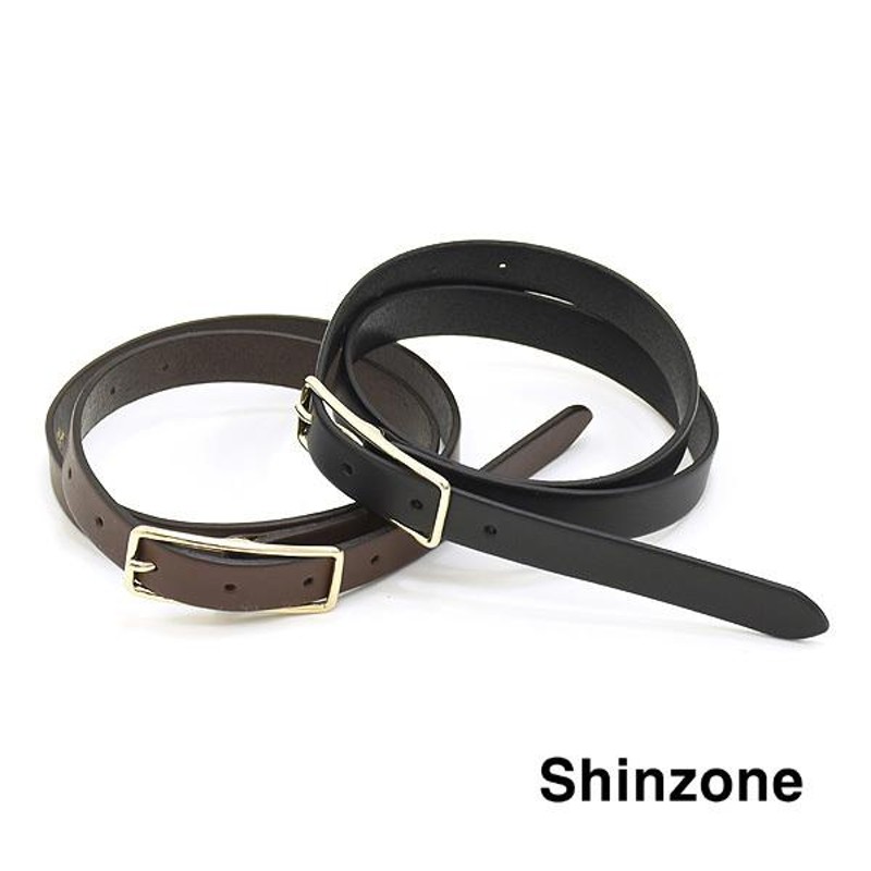 シンゾーン Shinzone ベルト バックル レザー 黒 ブラック