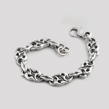 【JK銀飾】翎火・熾炎銀鏈／925純銀【羽毛手鍊、個性手鍊、純銀手鍊】