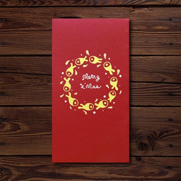 【聖誕】手作手繪 信封袋 紅包袋 聖誕春聯 no.4