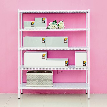 dayneeds 沖孔 120x45x150cm 五層收納架(烤漆白) 層架/置物架/儲藏架