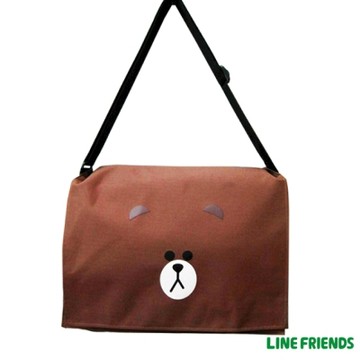 LINE FRIENDS  側背包(大)LI5418_咖