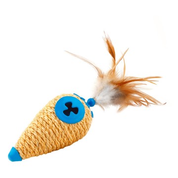 L’chic 寵物滾動羽毛藤球  胡蘿蔔藍  1個