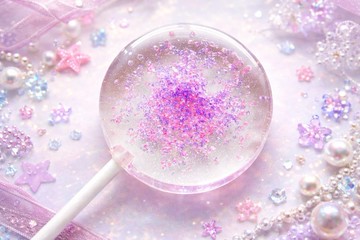 花漾棒棒糖 - 粉紫甜晶