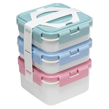 KOMAX 蜜提三層餐盒組(白) [大買家]