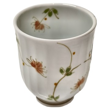 有田燒 桔梗湯吞 陶瓷茶杯 日本製造  1個