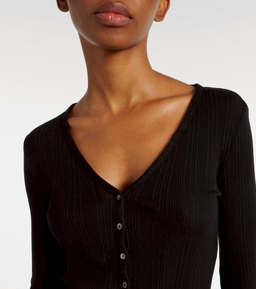 Velvet Drew cotton-blend pointelle cardigan