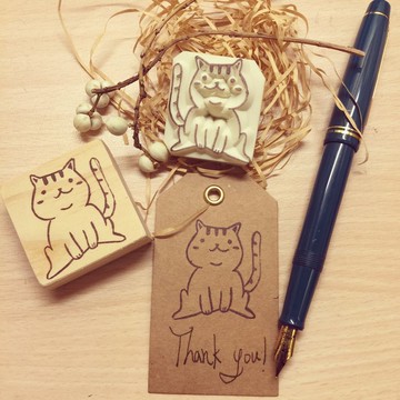 肥貓手工印章*橡皮擦印章*手工刻章*手工刻章