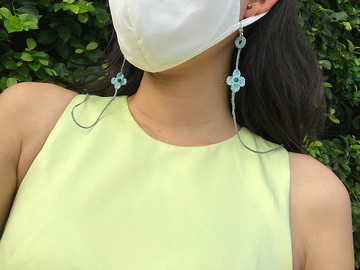 口罩鍊 minimal flower |sapphire|