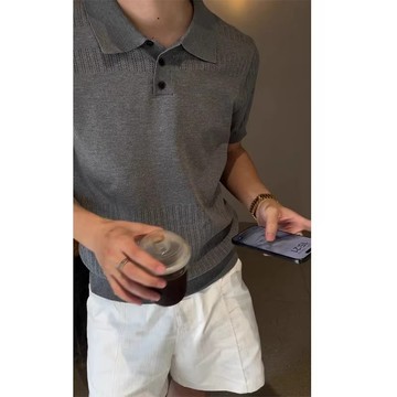 【冰絲涼感🔥】 夏季冰絲POLO衫 涼感舒適透氣 半袖短T 意式輕奢領 男生上衣 通勤首選 百搭男裝