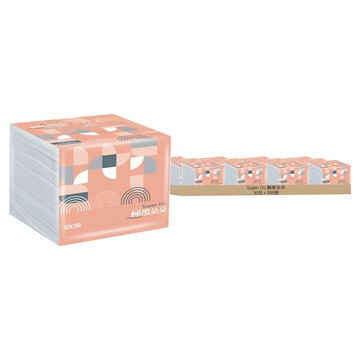 Super Do 極度朵朵 單抽式柔拭紙巾  300張  30包