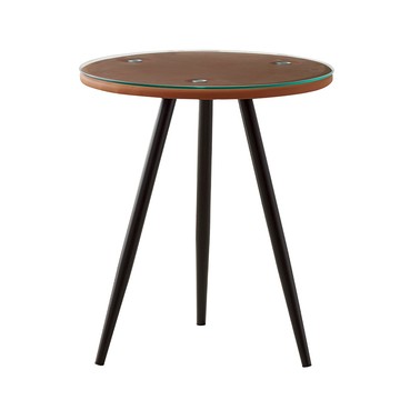 【MUNA家居】3176-3型2尺圓玻璃圓桌/共兩色橘色