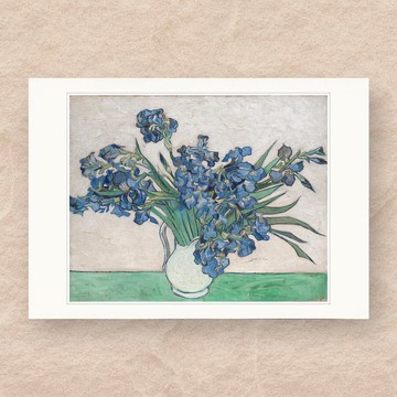 【 藝術畫卡 】梵谷・鳶尾花盆 | B4畫卡