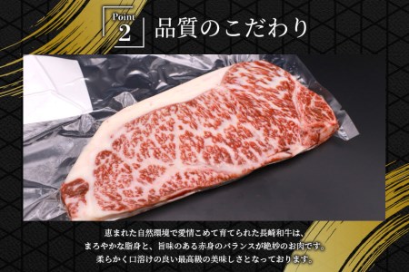 肉 長崎和牛 サーロイン ステーキ 250g×1枚 牛肉 極上 赤身 国産牛肉 バーベキュー 冷凍   サンクスラボ   長崎県 雲仙市