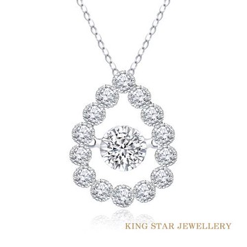 King Star 30分14K水滴靈動鑽墜(最白D color /3 Excellent極優 八心八箭)